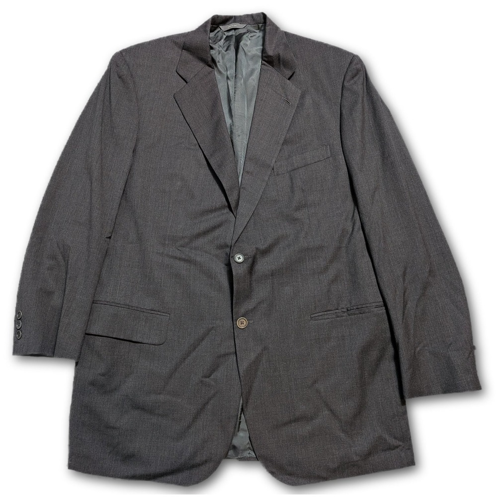 Brooks Brothers Mens 42L Blazer Gray Irregular Sleeves 100% Wool Made In USA 42